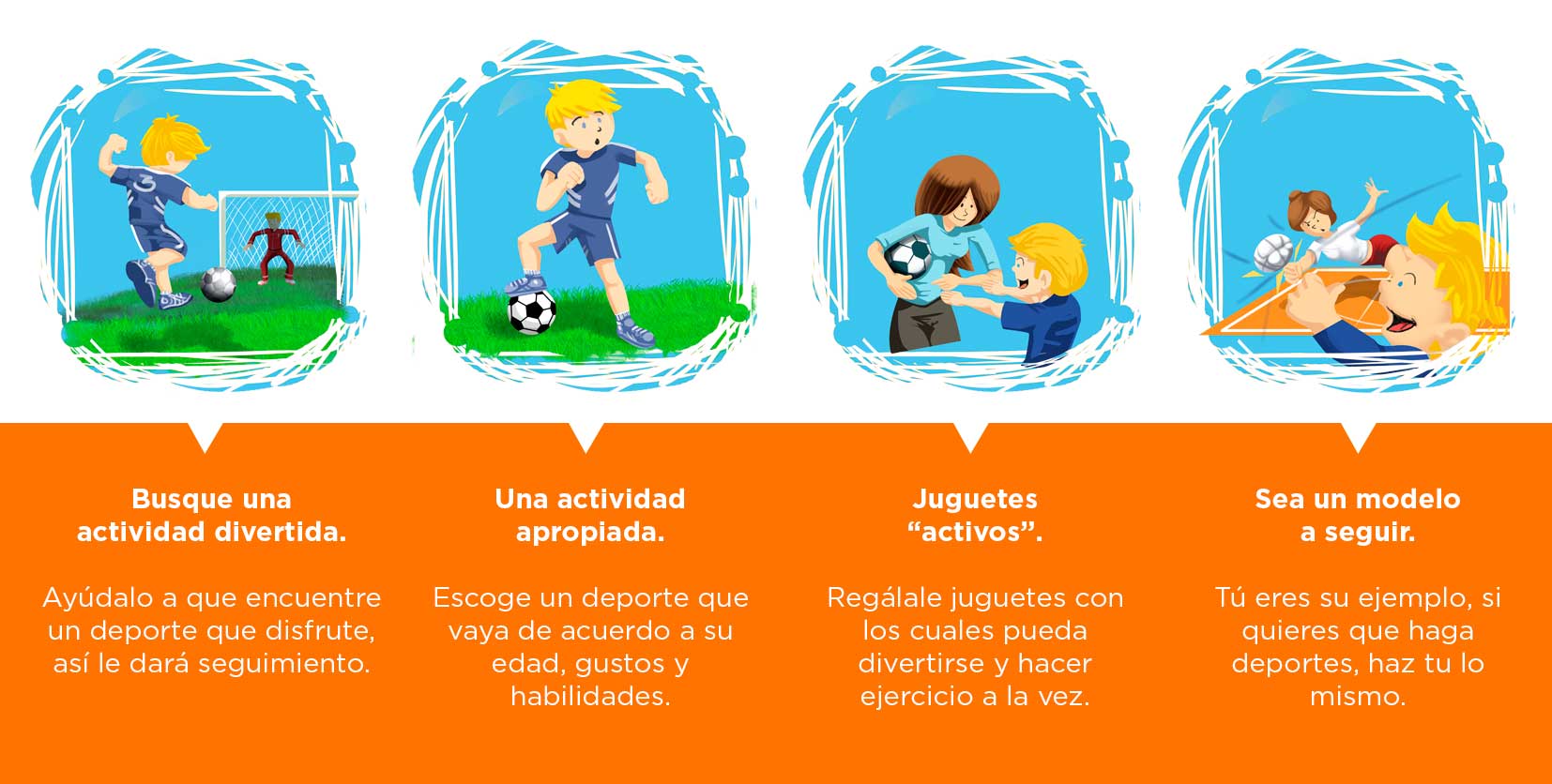 11 maneras para motivar a su hijo a que se mantenga físicamente