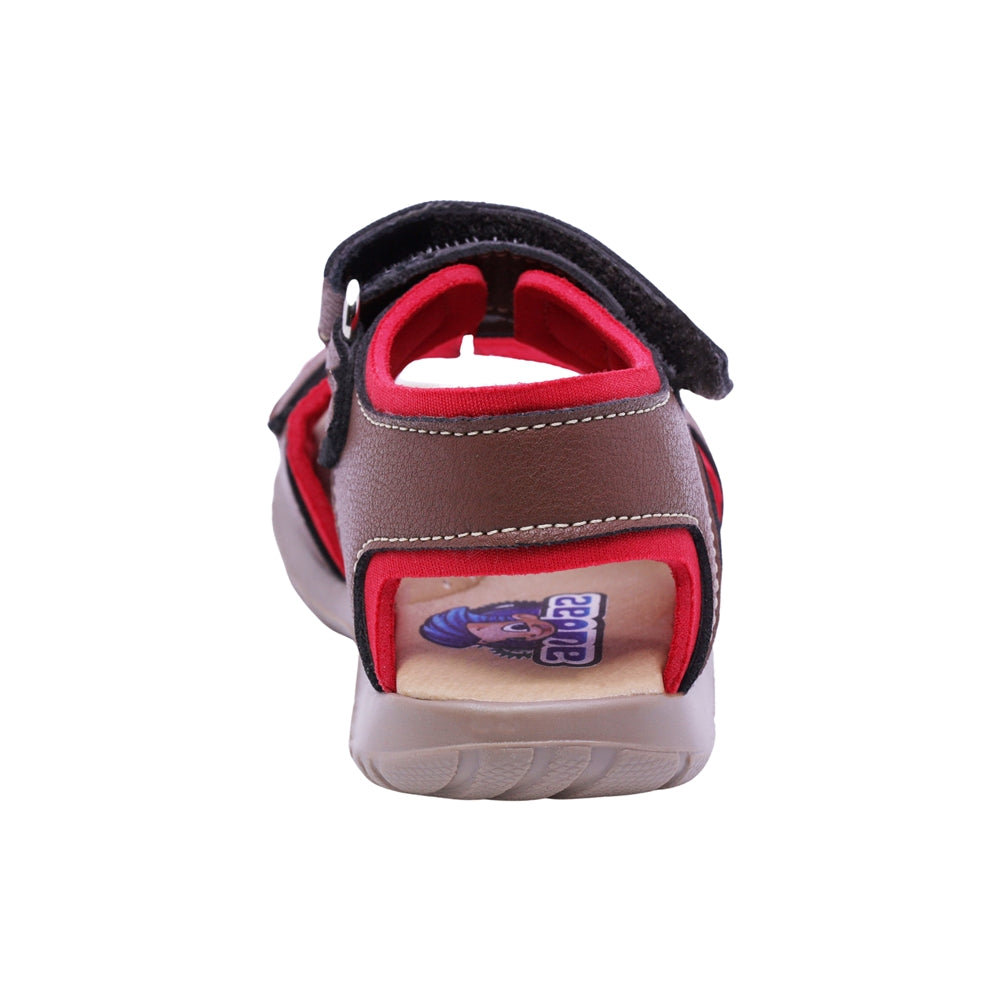 SANDALIA AUDAZ PARA NIÑO COLOR CAFÉ CLARO DE SINTÉTICO HUNTER CON TIRA DE CONTACTO