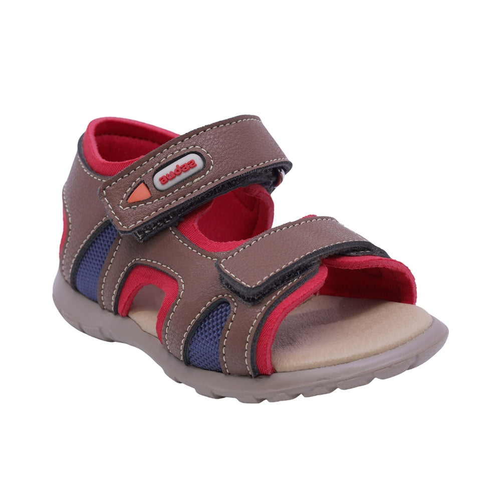 SANDALIA AUDAZ PARA NIÑO COLOR CAFÉ CLARO DE SINTÉTICO HUNTER CON TIRA DE CONTACTO