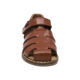 SANDALIA AUDAZ PARA NIÑO COLOR MIEL DE PIEL TETRIS CON TIRA DE CONTACTO