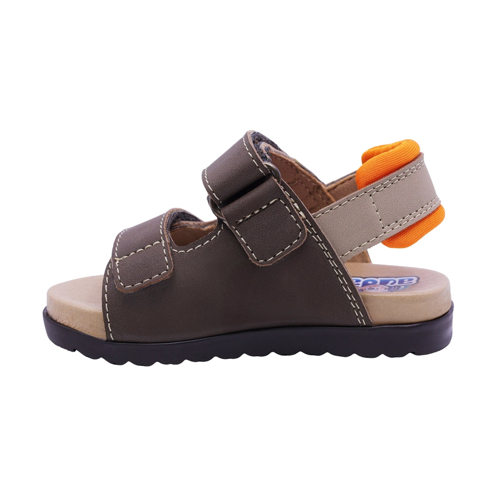 SANDALIA AUDAZ PARA NIÑO COLOR CAFÉ DE SINTÉTICO CAMERON CON TIRA DE CONTACTO