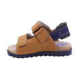 SANDALIA AUDAZ PARA NIÑO COLOR MIEL DE SINTÉTICO CAMERON CON TIRA DE CONTACTO