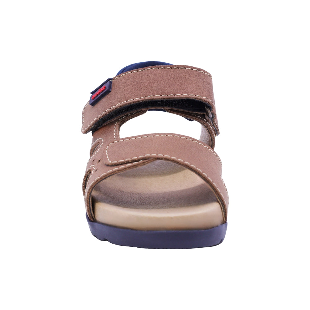 SANDALIA AUDAZ PARA NIÑO COLOR CAFÉ CLARO DE SINTÉTICO CAMERON CON TIRA DE CONTACTO