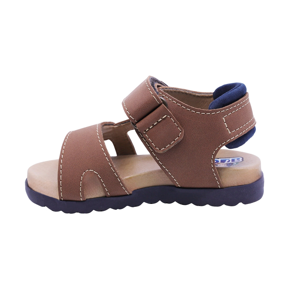 SANDALIA AUDAZ PARA NIÑO COLOR CAFÉ CLARO DE SINTÉTICO CAMERON CON TIRA DE CONTACTO