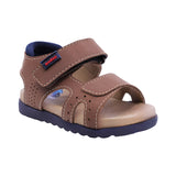 SANDALIA AUDAZ PARA NIÑO COLOR CAFÉ CLARO DE SINTÉTICO CAMERON CON TIRA DE CONTACTO