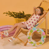 SANDALIA COQUETA PARA NIÑA COLOR PERLA DE SINTÉTICO CAMERON CON TIRA DE CONTACTO