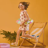 SANDALIA COQUETA PARA NIÑA COLOR PERLA DE SINTÉTICO CAMERON CON TIRA DE CONTACTO