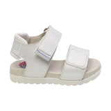SANDALIA COQUETA PARA NIÑA COLOR PERLA DE SINTÉTICO CAMERON CON TIRA DE CONTACTO