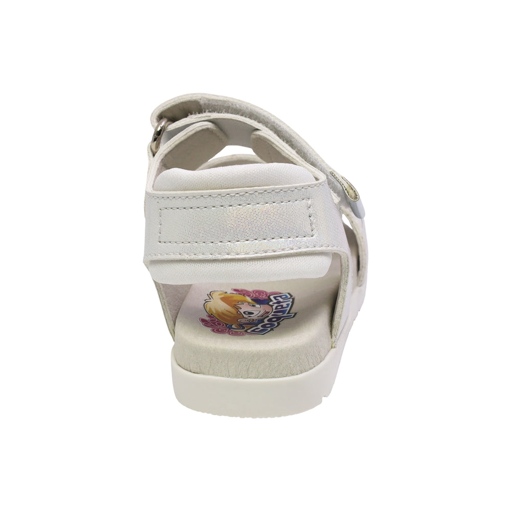 SANDALIA COQUETA PARA NIÑA COLOR PERLA DE SINTÉTICO CAMERON CON TIRA DE CONTACTO