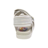 SANDALIA COQUETA PARA NIÑA COLOR PERLA DE SINTÉTICO CAMERON CON TIRA DE CONTACTO