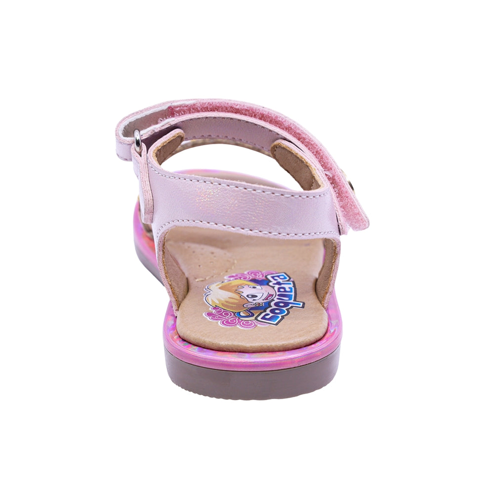 SANDALIA COQUETA PARA NIÑA COLOR ROSA DE SINTÉTICO YALITZA CON TIRA DE CONTACTO