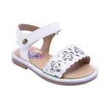 SANDALIA COQUETA PARA NIÑA COLOR PERLA DE SINTÉTICO YALTZA CON HEBILLA