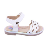 SANDALIA COQUETA PARA NIÑA COLOR BEIGE DE SINTÉTICO YALTZA CON TIRA DE CONTACTO