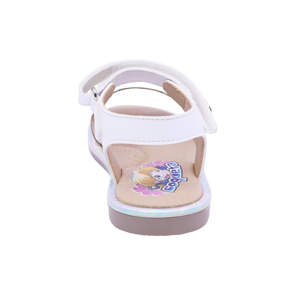 SANDALIA COQUETA PARA NIÑA COLOR BEIGE DE SINTÉTICO YALTZA CON TIRA DE CONTACTO
