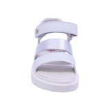 SANDALIA COQUETA PARA NIÑA COLOR BLANCO DE PIEL TOMASA CON TIRA DE CONTACTO