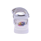 SANDALIA COQUETA PARA NIÑA COLOR BLANCO DE PIEL TOMASA CON TIRA DE CONTACTO