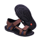 SANDALIA AUDAZ PARA NIÑO COLOR CAFÉ CLARO DE SINTÉTICO REACTOR CON TIRA DE CONTACTO