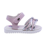 SANDALIA COQUETA PARA NIÑA COLOR ROSA DE SINTÉTICO REBECA CON TIRA DE CONTACTO