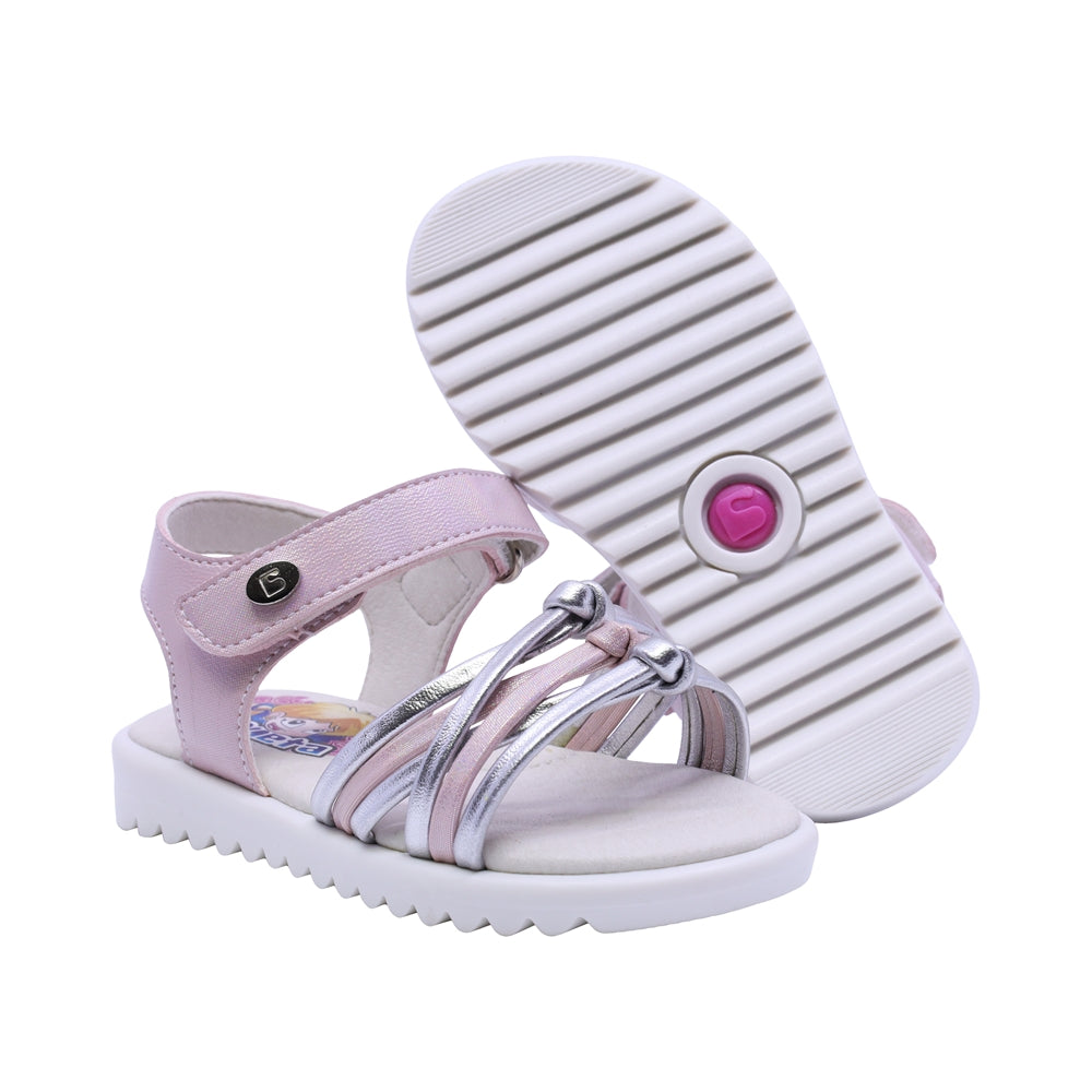 SANDALIA COQUETA PARA NIÑA COLOR ROSA DE SINTÉTICO REBECA CON TIRA DE CONTACTO