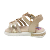 SANDALIA COQUETA PARA NIÑA COLOR ORO DE SINTÉTICO SOFI CON HEBILLA