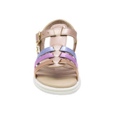 SANDALIA COQUETA PARA NIÑA COLOR ORO ROSADO DE SINTÉTICO SOFI CON HEBILLA