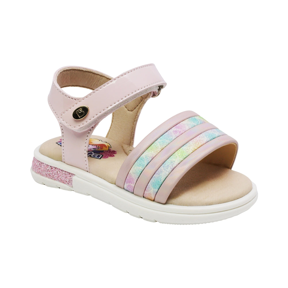 SANDALIA COQUETA PARA NIÑA COLOR ROSA DE SINTÉTICO SOFI CON TIRA DE CONTACTO