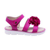 SANDALIA COQUETA PARA NIÑA COLOR FIUSHA DE SINTÉTICO DUNA CON TIRA DE CONTACTO