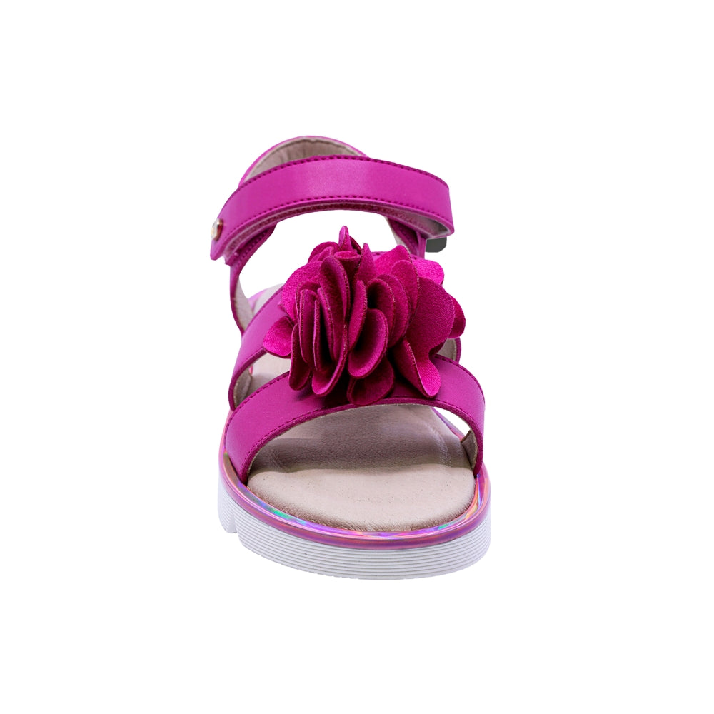 SANDALIA COQUETA PARA NIÑA COLOR FIUSHA DE SINTÉTICO DUNA CON TIRA DE CONTACTO