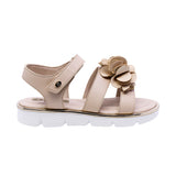 SANDALIA COQUETA PARA NIÑA COLOR BEIGE DE SINTÉTICO DUNA CON TIRA DE CONTACTO
