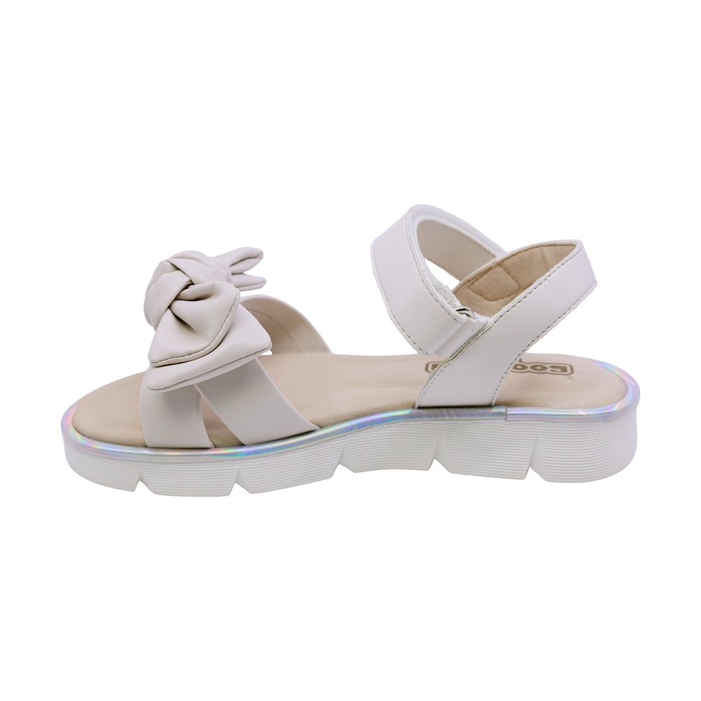 SANDALIA COQUETA PARA NIÑA COLOR BEIGE DE SINTÉTICO DUNA CON TIRA DE CONTACTO