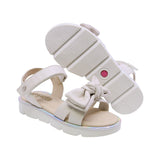 SANDALIA COQUETA PARA NIÑA COLOR BEIGE DE SINTÉTICO DUNA CON TIRA DE CONTACTO