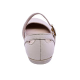 BALERINA COQUETA PARA NIÑA COLOR BEIGE DE PIEL ELISA CON HEBILLA