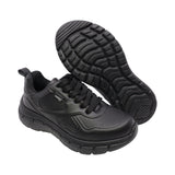 Tenis escolar Audaz de piel color negro Balu con agujetas