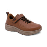 TENIS AUDAZ PARA NIÑO DE PIEL COLOR CAFÉ BALU CON TIRA DE CONTACTO