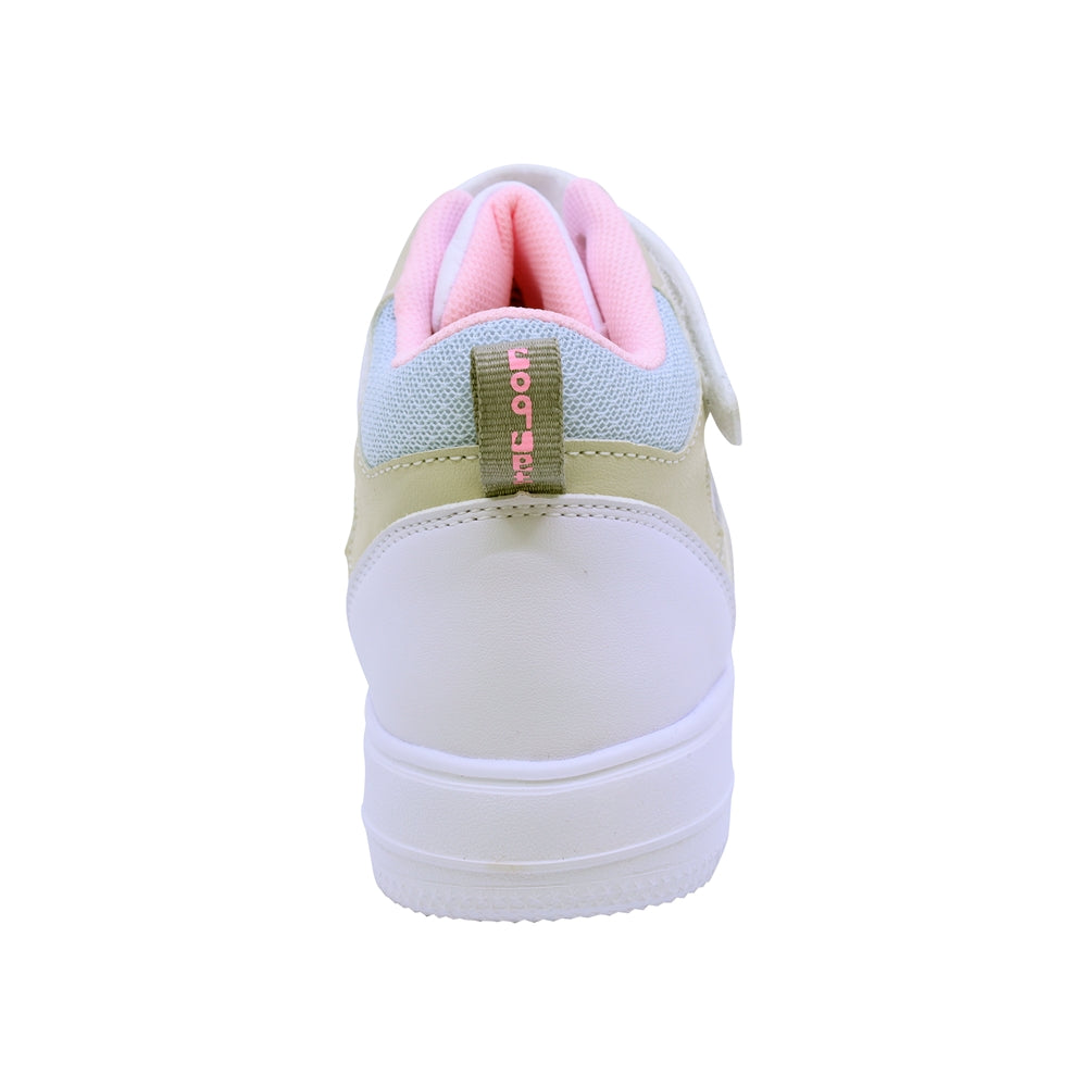 TENIS COQUETA PARA NIÑA DE SINTÉTICO COLOR BLANCO AF1 CON TIRA DE CONTACTO