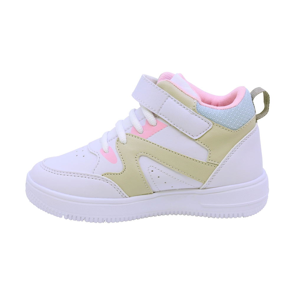 TENIS COQUETA PARA NIÑA DE SINTÉTICO COLOR BLANCO AF1 CON TIRA DE CONTACTO