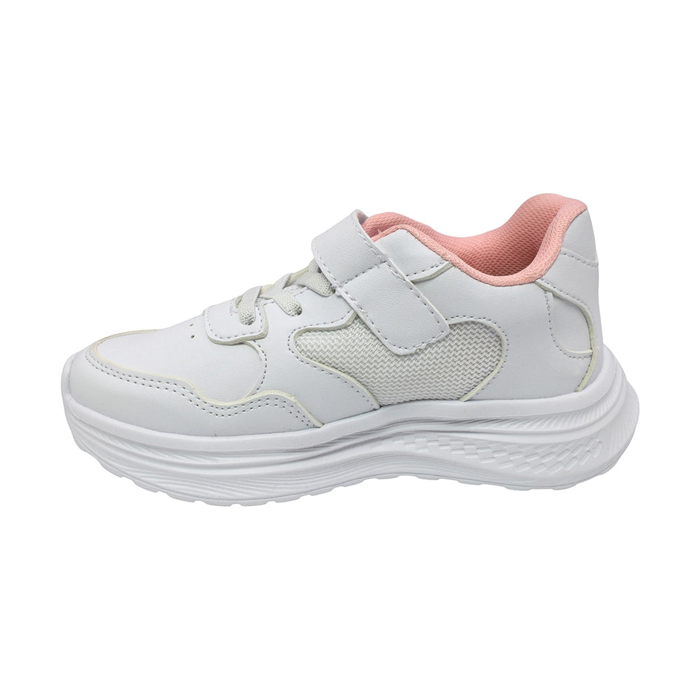 TENIS COQUETA PARA NIÑA SINTÉTICO BLANCO CHICAGO CON TIRA DE CONTACTO