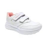 TENIS COQUETA PARA NIÑA SINTÉTICO BLANCO CHICAGO CON DOBLE TIRA DE CONTACTO