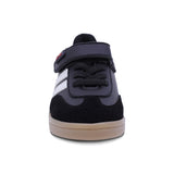 TENIS AUDAZ PARA NIÑO DE SINTÉTICO COLOR NEGRO SMITH CON FRANJAS BLANCAS