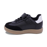 TENIS AUDAZ PARA NIÑO DE SINTÉTICO COLOR NEGRO SMITH CON FRANJAS BLANCAS