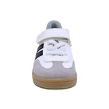 TENIS AUDAZ PARA NIÑO DE SINTÉTICO COLOR BLANCO SMITH CON FRANJAS NEGRAS