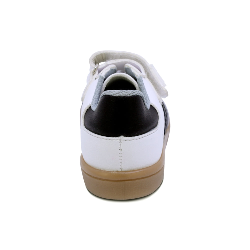 TENIS AUDAZ PARA NIÑO DE SINTÉTICO COLOR BLANCO SMITH CON FRANJAS NEGRAS