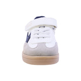 TENIS AUDAZ PARA NIÑO EN SINTÉTICO COLOR BLANCO AZUL SMITH CON AGUJETA Y TIRA DE CONTACTO
