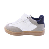 TENIS AUDAZ PARA NIÑO EN SINTÉTICO COLOR BLANCO AZUL SMITH CON AGUJETA Y TIRA DE CONTACTO