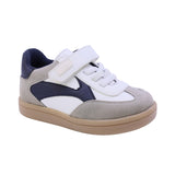 TENIS AUDAZ PARA NIÑO EN SINTÉTICO COLOR BLANCO AZUL SMITH CON AGUJETA Y TIRA DE CONTACTO