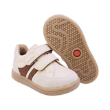 TENIS AUDAZ PARA NIÑO EN SINTÉTICO COLOR BEIGE SMITH CON DOBLE TIRA DE CONTACTO