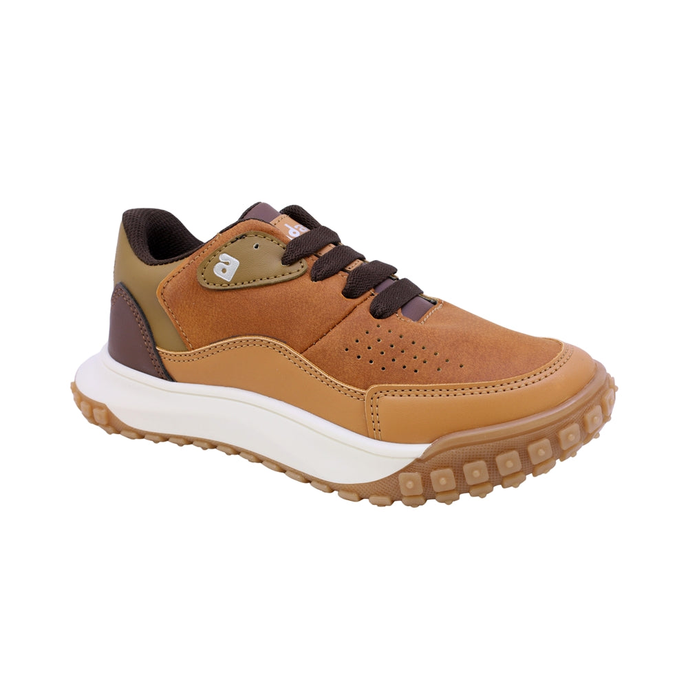 TENIS AUDAZ PARA NIÑO EN SINTÉTICO COLOR MIEL TIMBER CON AGUJETA