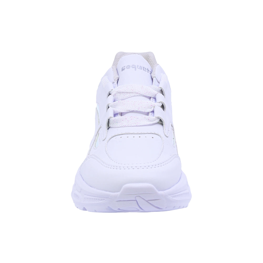 TENIS COQUETA PARA NIÑA COLOR BLANCO DE SINTÉTICO PAMELA CON AGUJETA