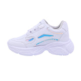 TENIS COQUETA PARA NIÑA COLOR BLANCO DE SINTÉTICO PAMELA CON AGUJETA