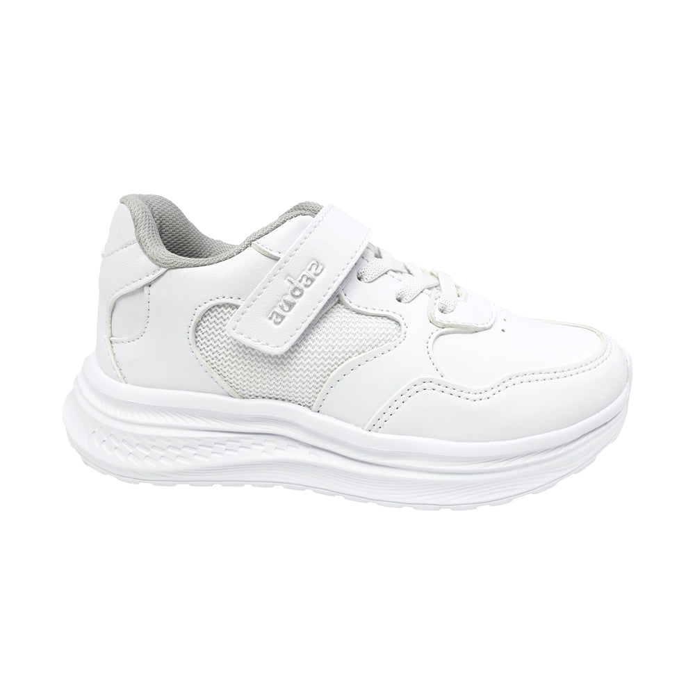 TENIS AUDAZ PARA NIÑO SINTÉTICO BLANCO CHICAGO CON TIRA DE CONTACTO